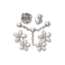 Silver Meta Floral 5 Pack